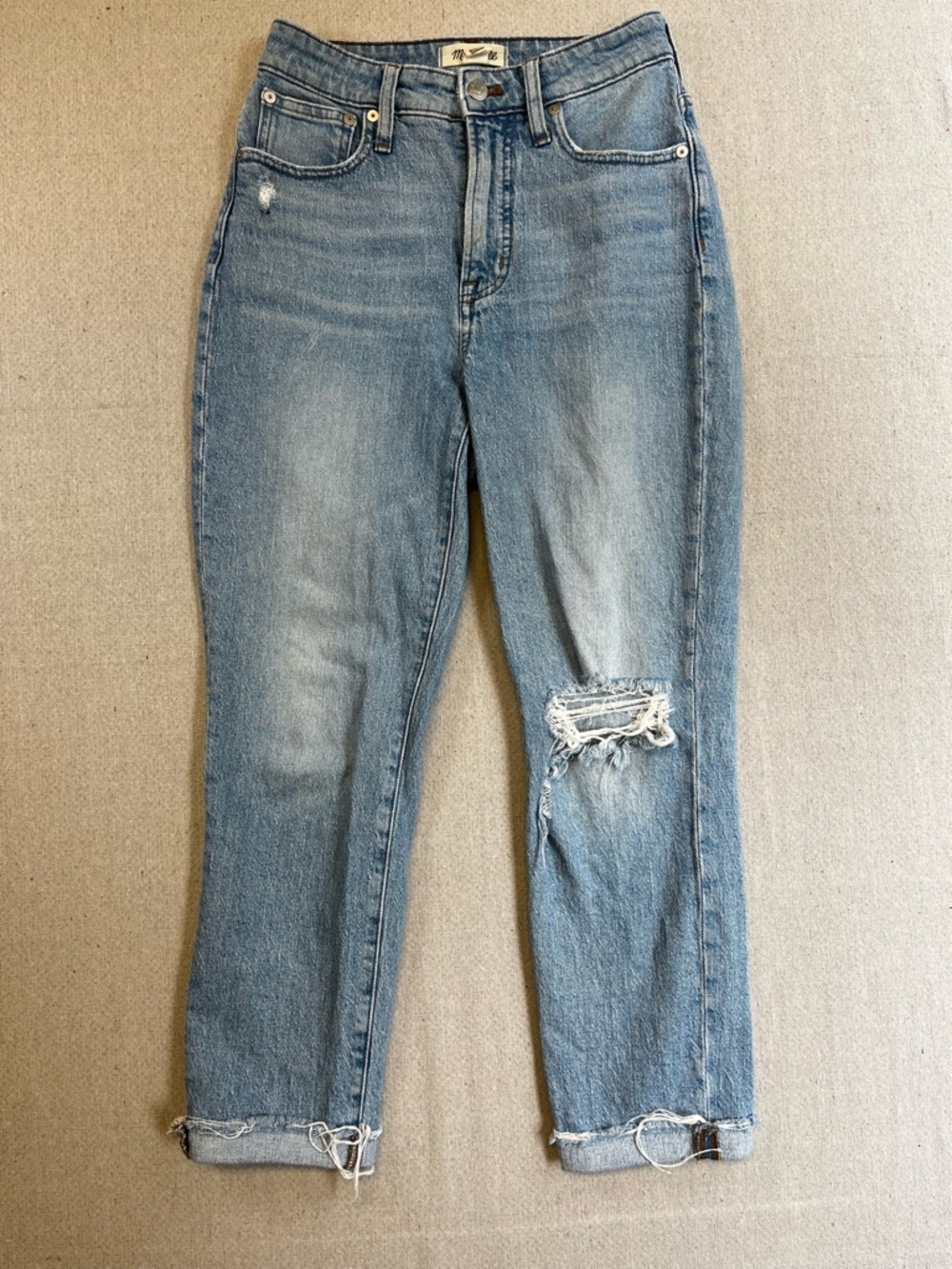 Madewell Curvy Perfect Vintage Jeans 26 Distressed High Rise Crop